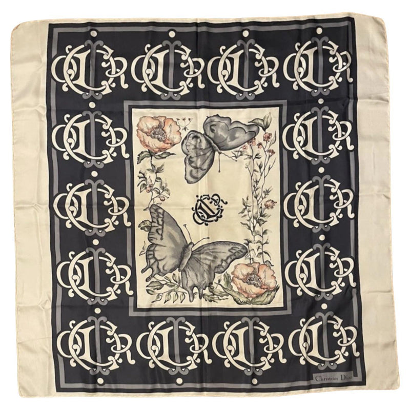 Decoding Dior: Why Nature Prints and Logo Borders Defined 80s & 90s Luxury Scarves