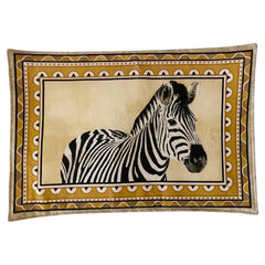 1970s African Savannah Animal Handsewn Set of 6 Placemats - STYLE-CHNGR