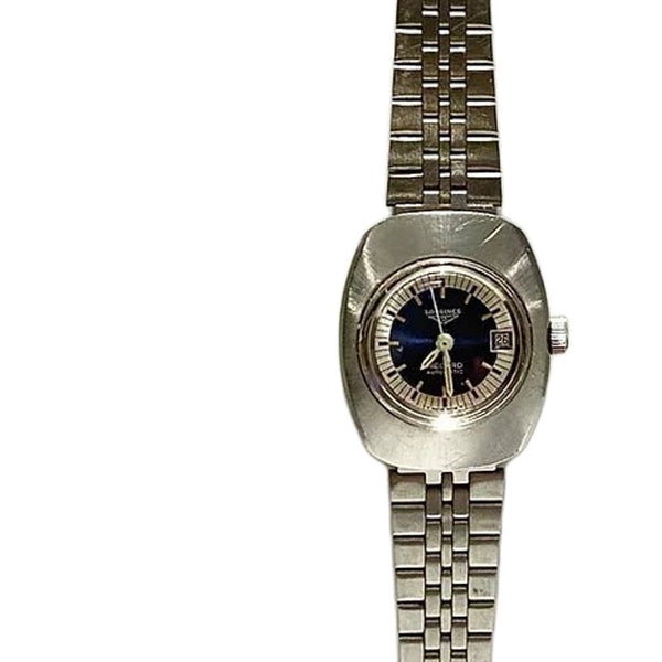1970s LONGINES RECORD AUTOMATIC STEEL UFO wristwatch - STYLE-CHNGR