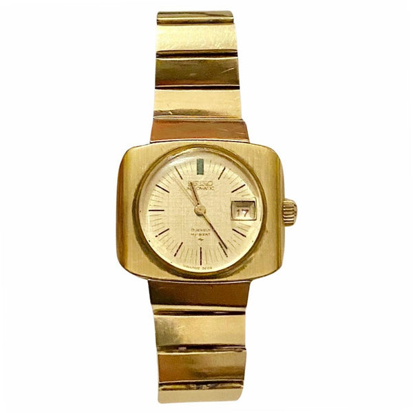 1970s Seiko Gold Plated Square Gold Plated Wrist Watch