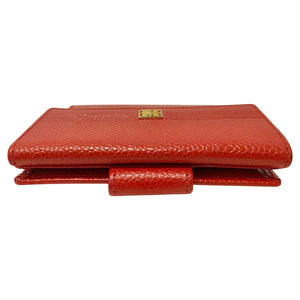 1980S Vintage Givenchy Red Madras Leather Wallet