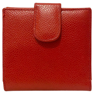 1980S Vintage Givenchy Red Madras Leather Wallet