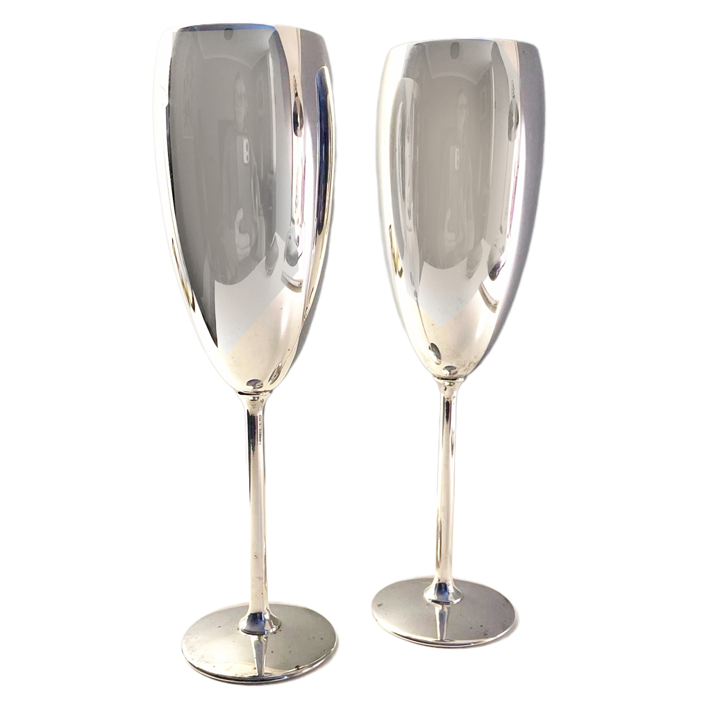 Vintage Christian Dior Vintage Stainless Steel Flutes