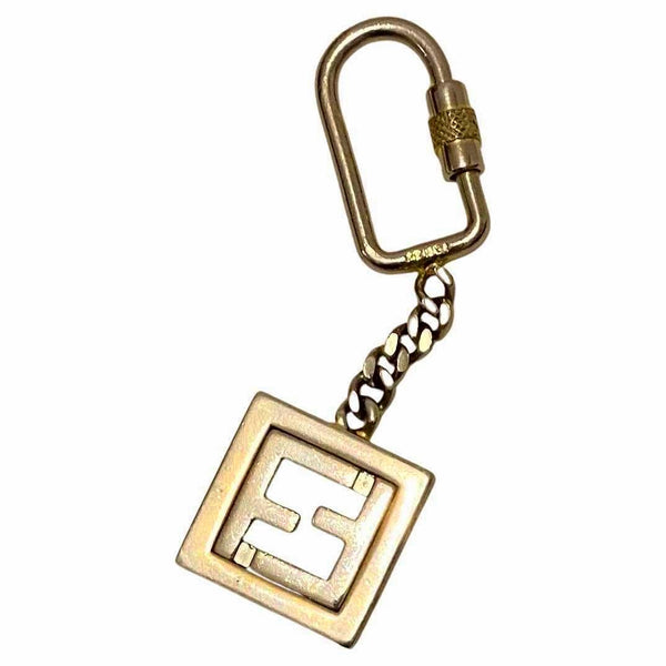 1980s Fendi Logo Metal Key Chain Ring - STYLE-CHNGR