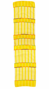 1980s Gianni Versace Abstract Print Yellow Silk Long Scarf