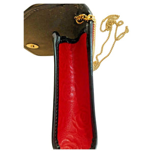 1980s Ungaro Paris Red Embossed Shoulder Bag with Gold Chain - STYLE-CHNGR