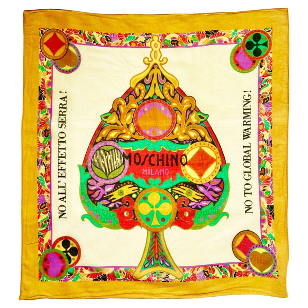 1990s Moschino Climate Activist Cotton Scarf - STYLE-CHNGR