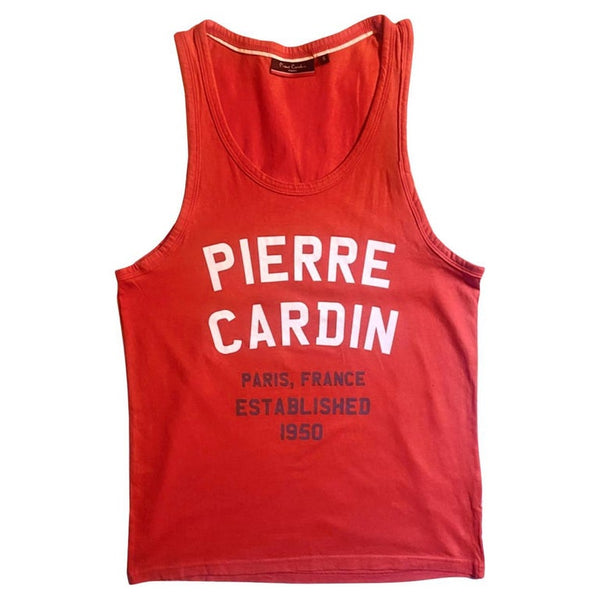 1990s Pierre Cardin Red Print Top Vest - STYLE-CHNGR