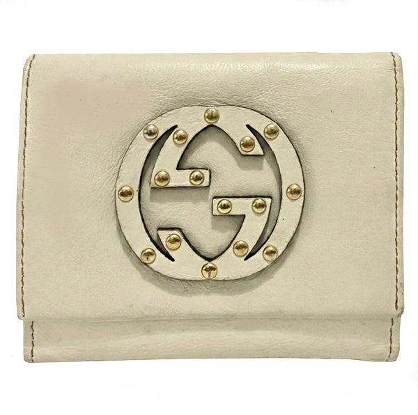 2000s Gucci Tom Ford Blondie Studded GG Wallet – Ivory White Leather - STYLE-CHNGR