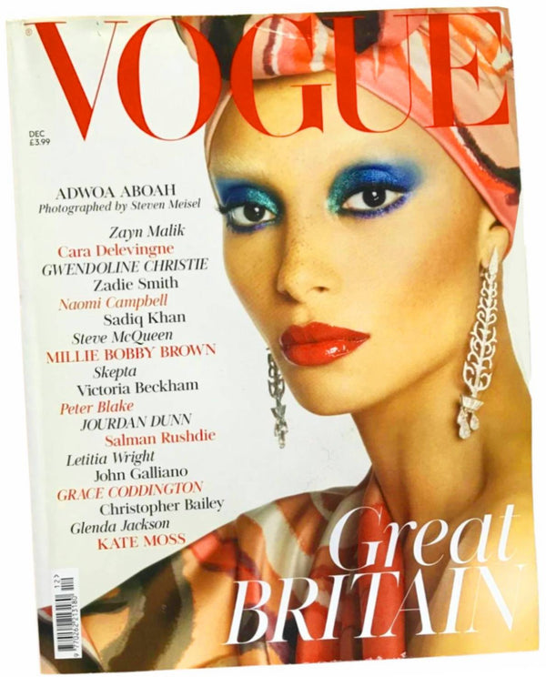 2017 British Vogue Magazine December Adwoa Aboah - Edward Enniful Debut Issue - STYLE-CHNGR