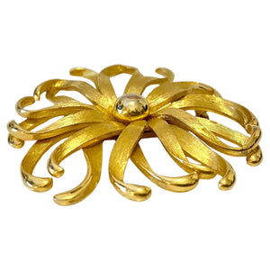 1960s Givenchy Brooch Gold-Tone Flower