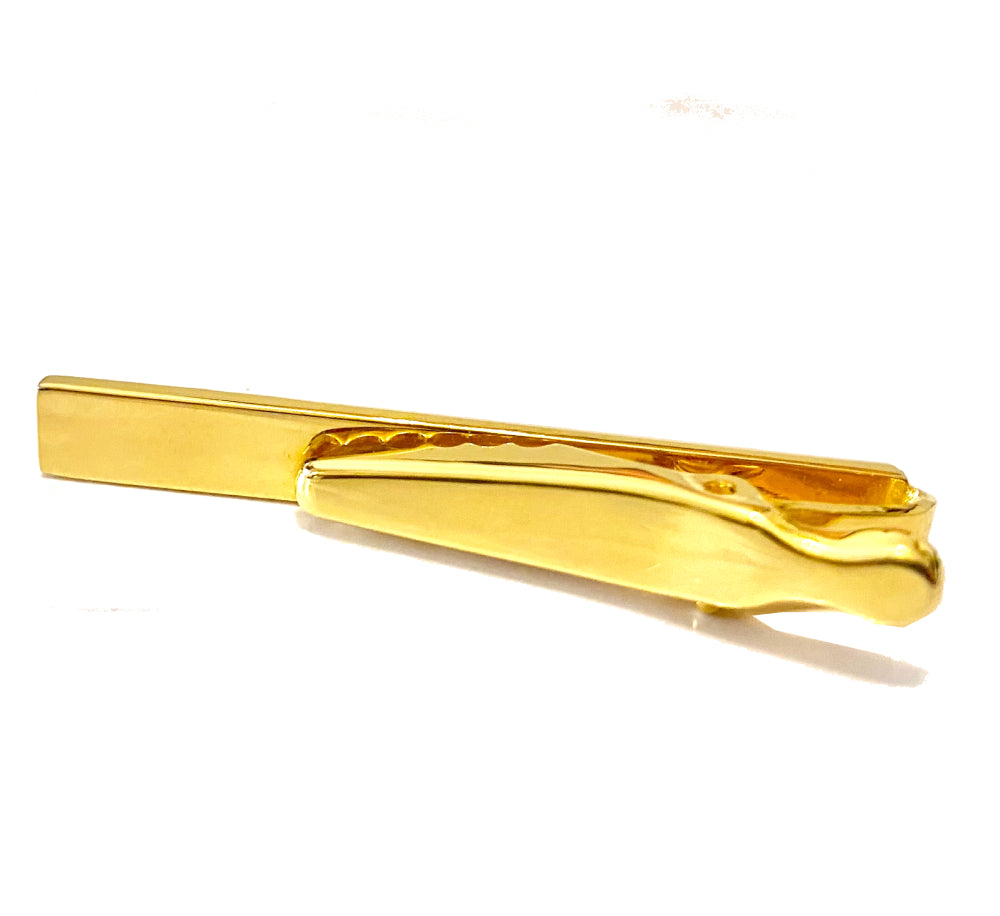 1970s Christian Dior Gold Tone Metal Paper Tie Clip