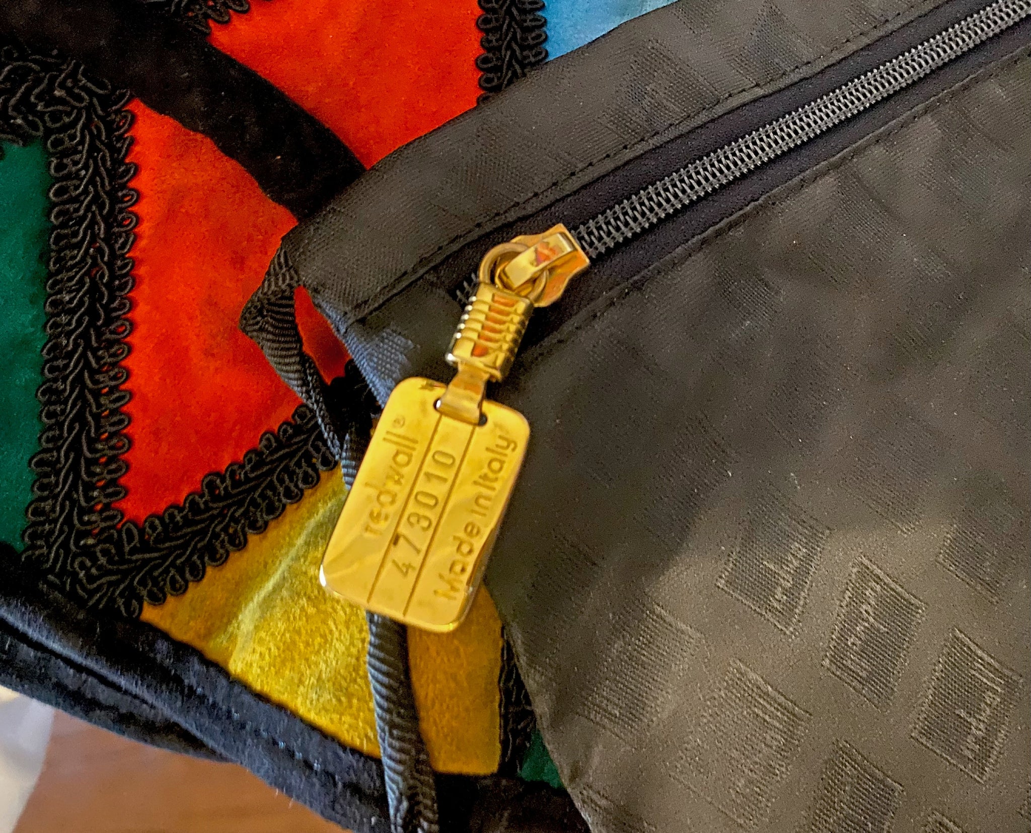 1980s Moschino By Redwall Harlequin Bucket Bag  Multicolor Patchwork