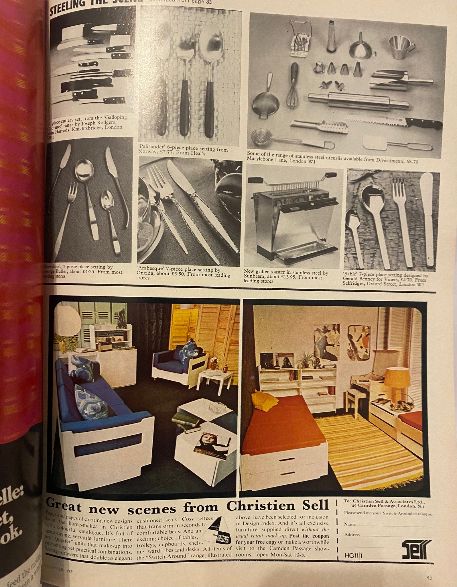 1971 House Garden Magazine The Blue Gloucester by Olive Sullivan