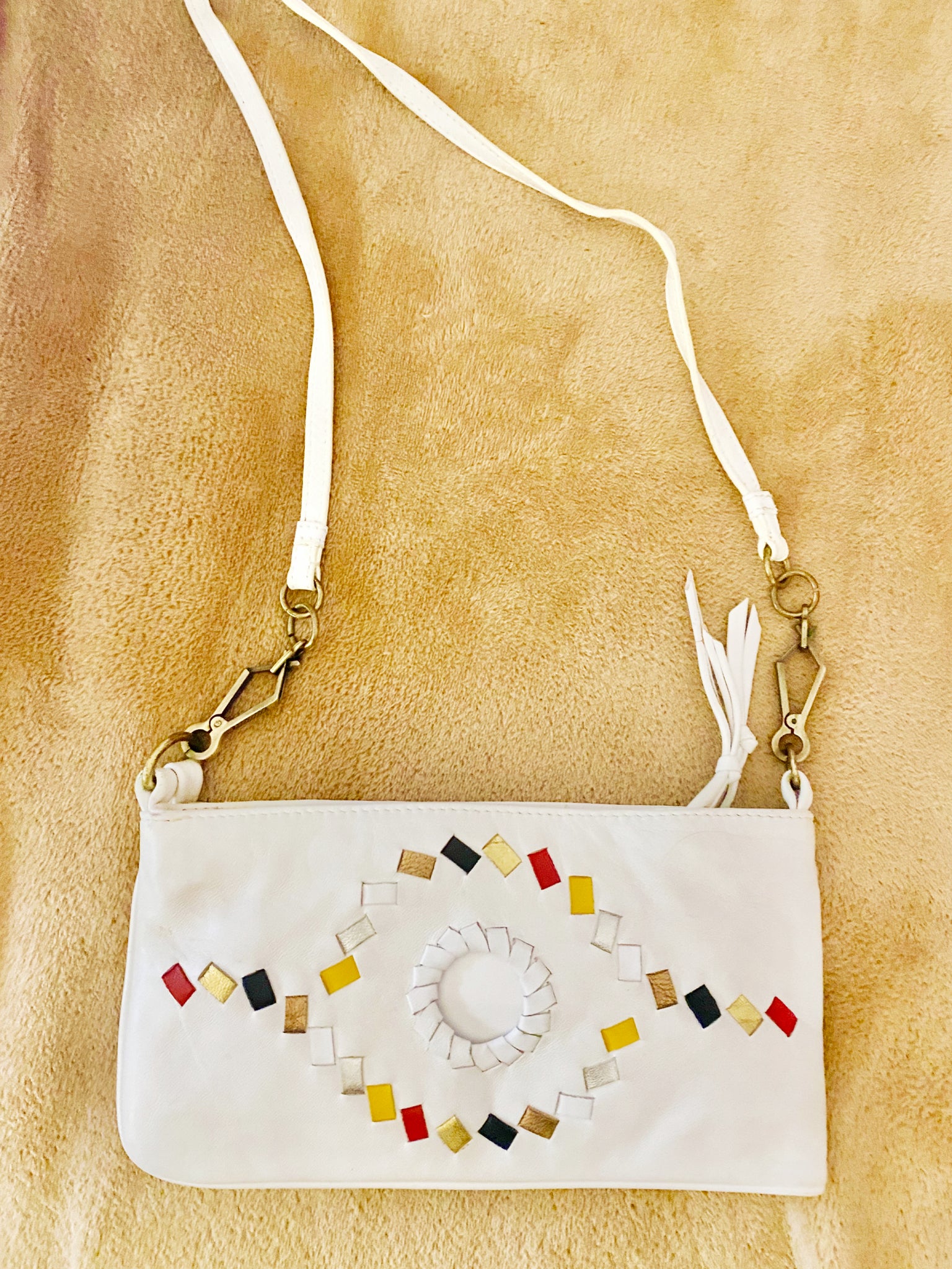 1970s Bottega Veneta Multicolour Intrecciato Shoulder Bag