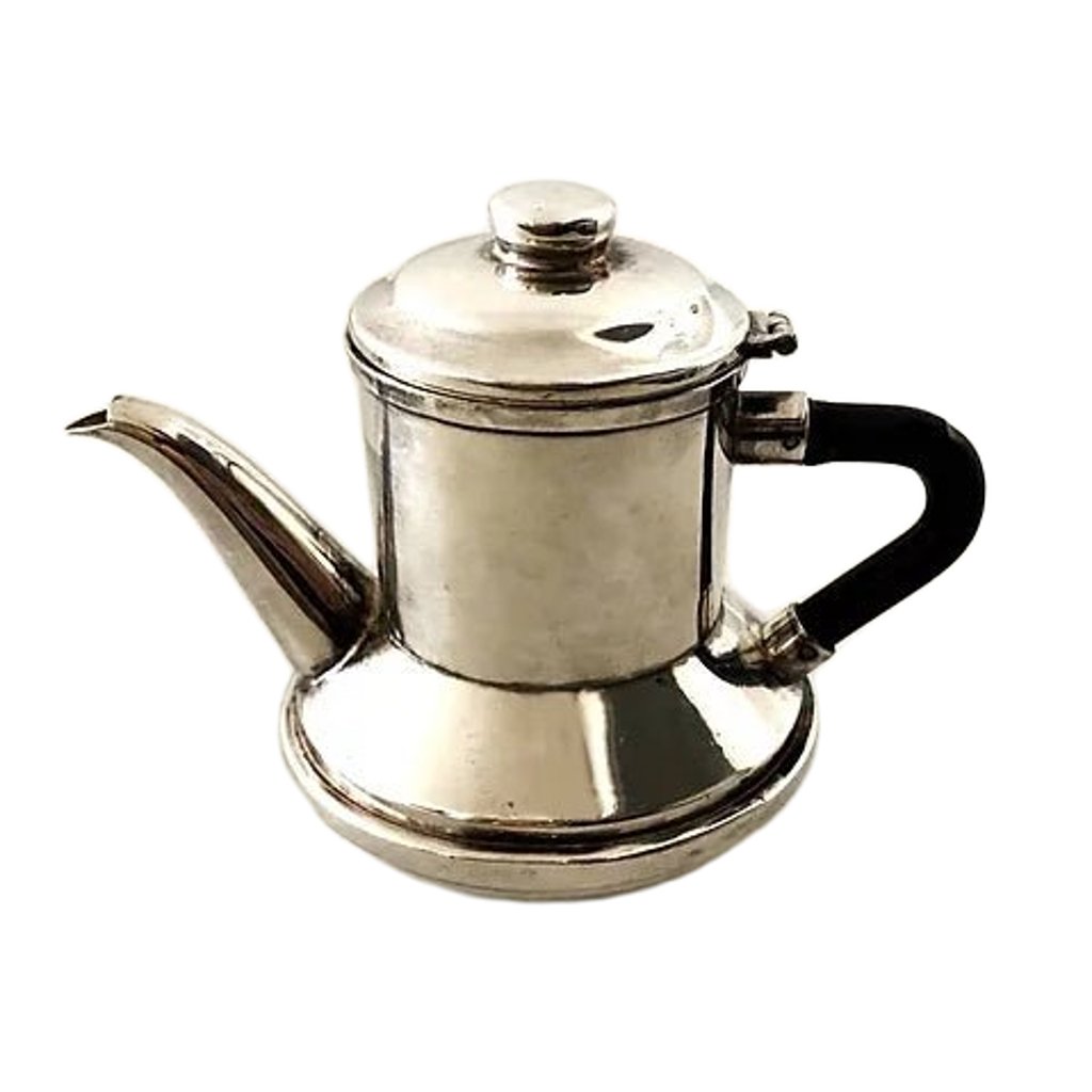 CHRISTIAN DIOR MID-CENTURY SILVER PLATED COFFEE POT - STYLE-CHNGR