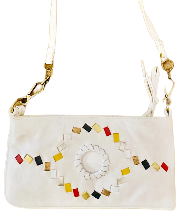 1970s Bottega Veneta Multicolour Intrecciato Shoulder Bag