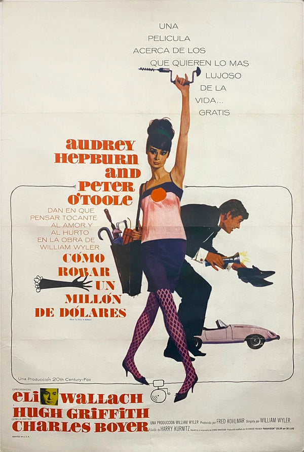 Original 1966 My Fair Lady & How To Steal A Million - Audrey Hepburn International Film Poster - Spanish / Argentinian