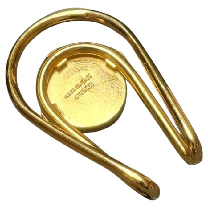 1970s Gucci Golf Ball Money Clip Gold Tone