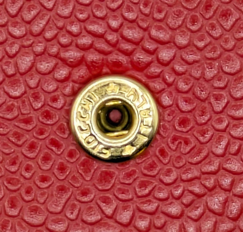 1980S Givenchy Red Madras Leather Wallet