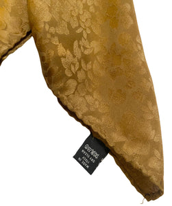 1980S Gucci Silk Scarf – Equestrian Print – Brown & Gold