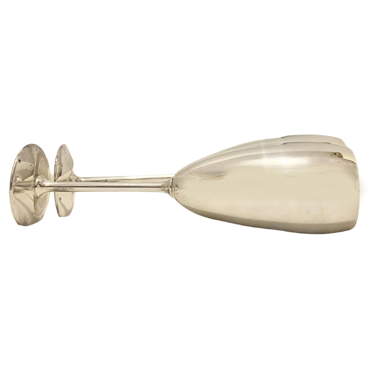 1980s Christian Dior Vintage Stainless Steel Champagne Flutes (Set of 2)