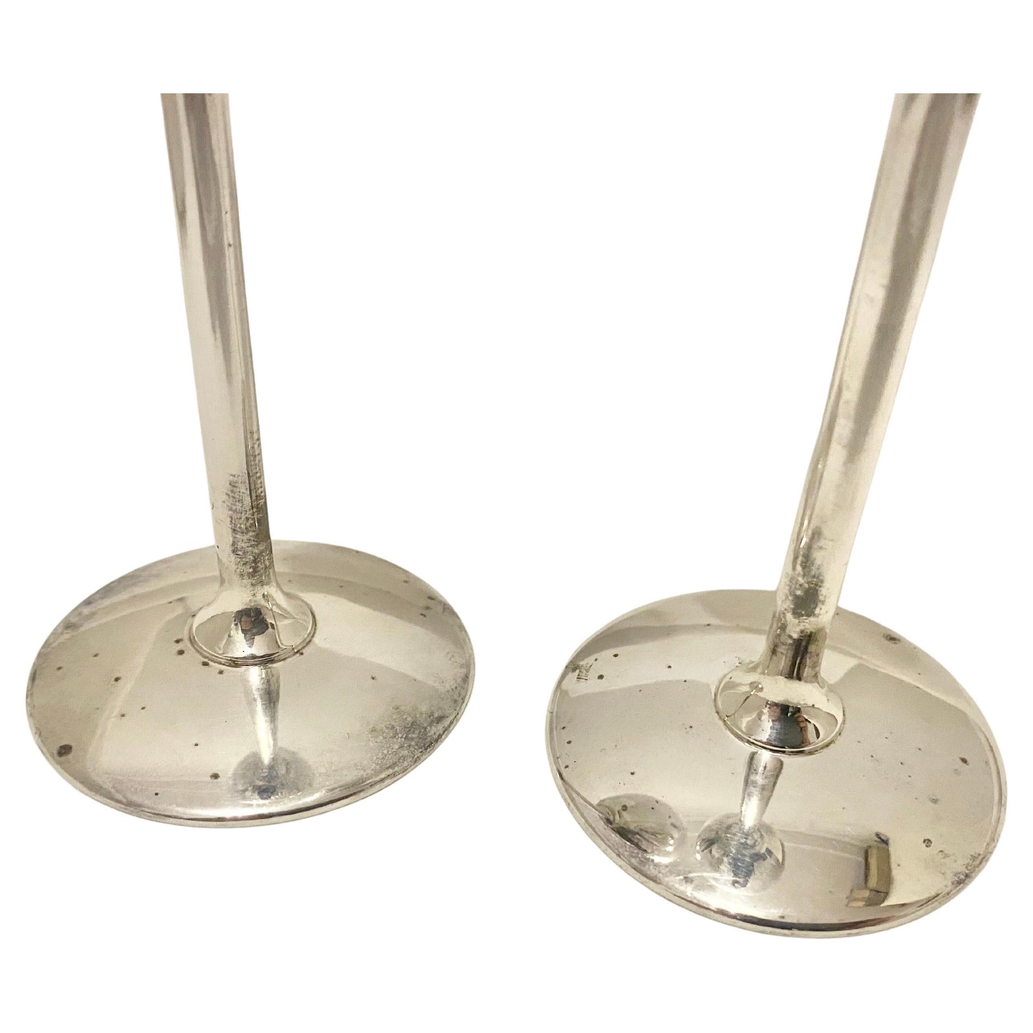 1980s Christian Dior Vintage Stainless Steel Champagne Flutes (Set of 2)