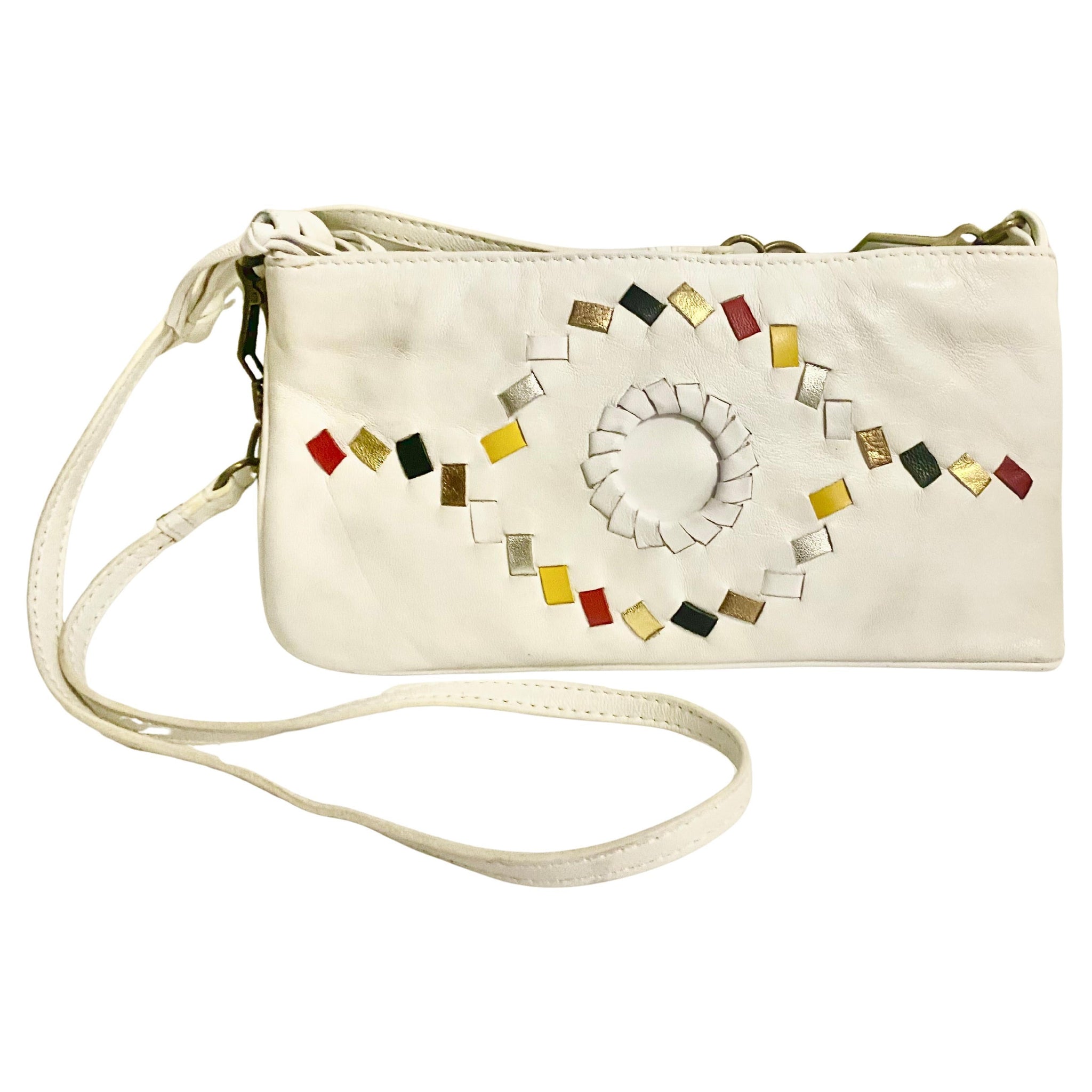 1970s Bottega Veneta Multicolour Intrecciato Shoulder Bag