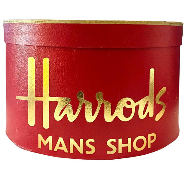 1960s Harrods of London Hat Box with handle - STYLE-CHNGR