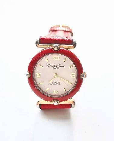 1980s CHRISTIAN DIOR RED QUARTZ WATCH - STYLE-CHNGR