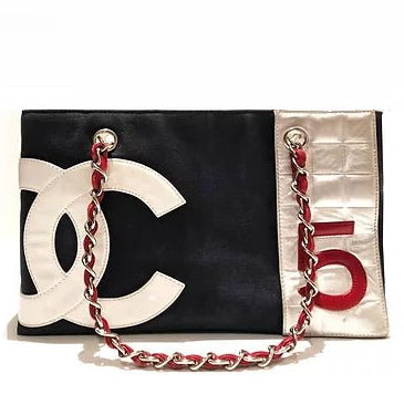 2000s CHANEL Chanel No 5 Chain Tote Chain Bag - STYLE-CHNGR