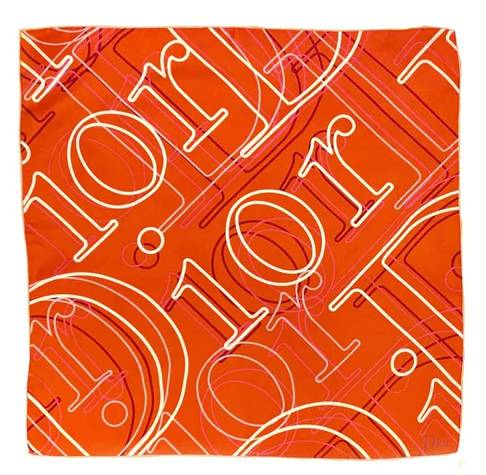 2000s Christian Dior Multicolor Logo Silk Scarf - STYLE-CHNGR