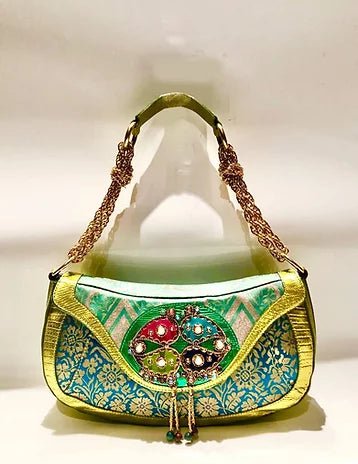 2000s ETRO MILANO MULTI COLOUR ENAMELLED JEWELLED SHOULDER BAG - STYLE-CHNGR