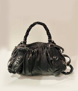 2000s Tom Ford for Gucci Black GG Black Leather Abbey Medium