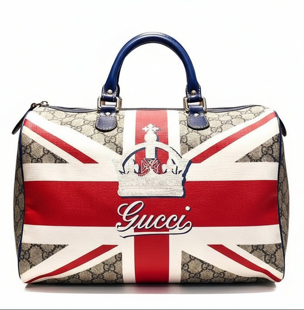 2009 Gucci Limited Edition Union Jack Sloaney Boston Bag - STYLE-CHNGR