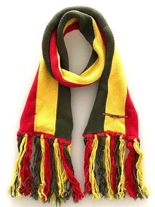 2000s CHRISTIAN DIOR RASTA COLLECTION MERINOS WOOL LOGO FRINGE SCARF - STYLE-CHNGR