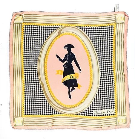 Dior pink silk 2024 scarf