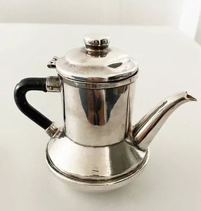 CHRISTIAN DIOR MID-CENTURY SILVER PLATED COFFEE POT - STYLE-CHNGR