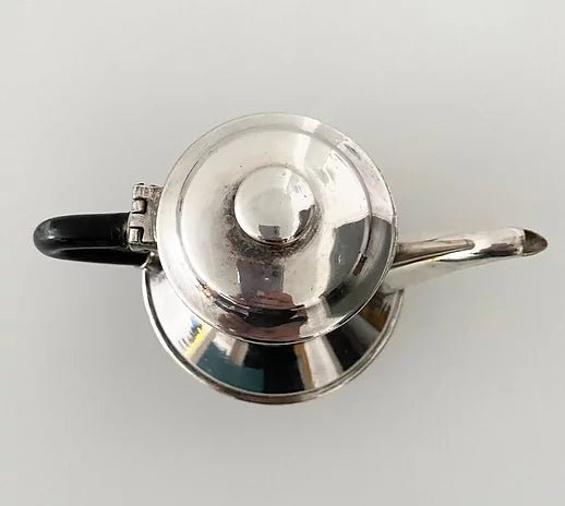 CHRISTIAN DIOR MID-CENTURY SILVER PLATED COFFEE POT - STYLE-CHNGR