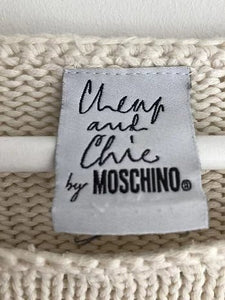 1990s MOSCHINO ACID FACE HEART KNITTED SWEATER - STYLE-CHNGR