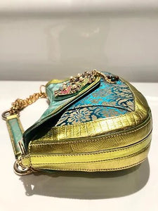 2000s ETRO MILANO MULTI COLOUR ENAMELLED JEWELLED SHOULDER BAG - STYLE-CHNGR