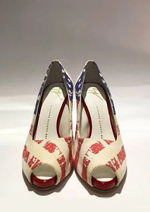 2000s Giuseppe Zanotti American flag platform heels pumps - STYLE-CHNGR