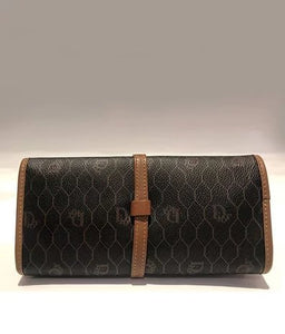 1980s CHRISTIAN DIOR MONOGRAM JEWELLERY WRAP LEATHER PURSE - STYLE-CHNGR