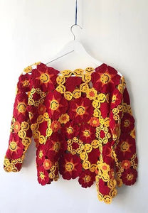 1990s MOSCHINO CROCHET SMILEY ACID FACE JUMPER - STYLE-CHNGR