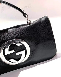 2000s GUCCI BLACK LEATHER BLONDIE FLAP BAG - STYLE-CHNGR