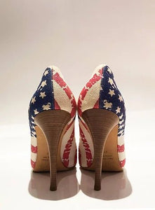 2000s Giuseppe Zanotti American flag platform heels pumps - STYLE-CHNGR