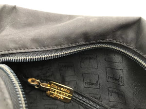 1980s MOSCHINO LOGO LETTERING NYLON BUCKET BAG - STYLE-CHNGR