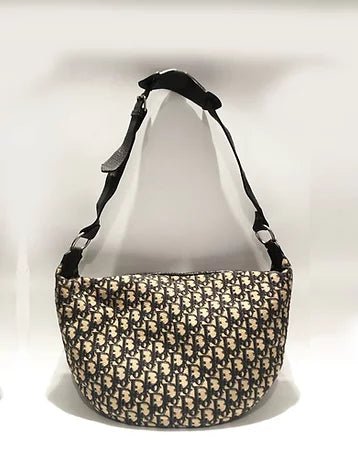 1990s CHRISTIAN DIOR OBLIQUE SADDLE SHOULDER BAG - STYLE-CHNGR