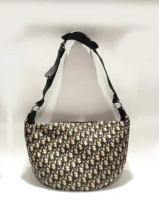 1990s CHRISTIAN DIOR OBLIQUE SADDLE SHOULDER BAG - STYLE-CHNGR