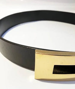 1990s GUCCI TOM FORD LOGO BUCKLE BROWN BELT - STYLE-CHNGR